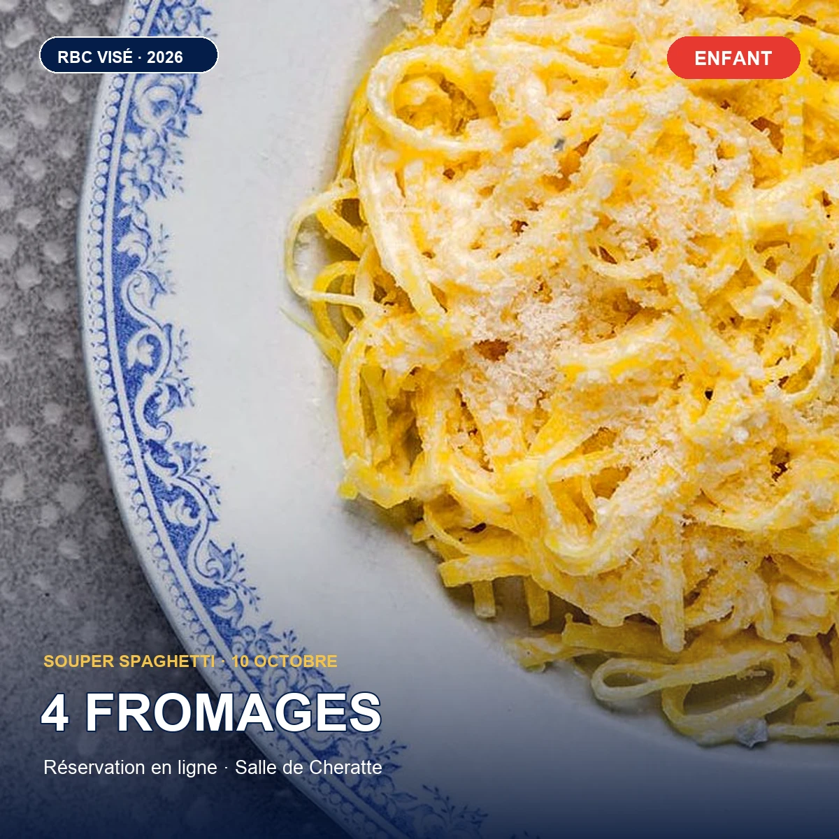 Spaghetti 4 fromages — formule enfant
